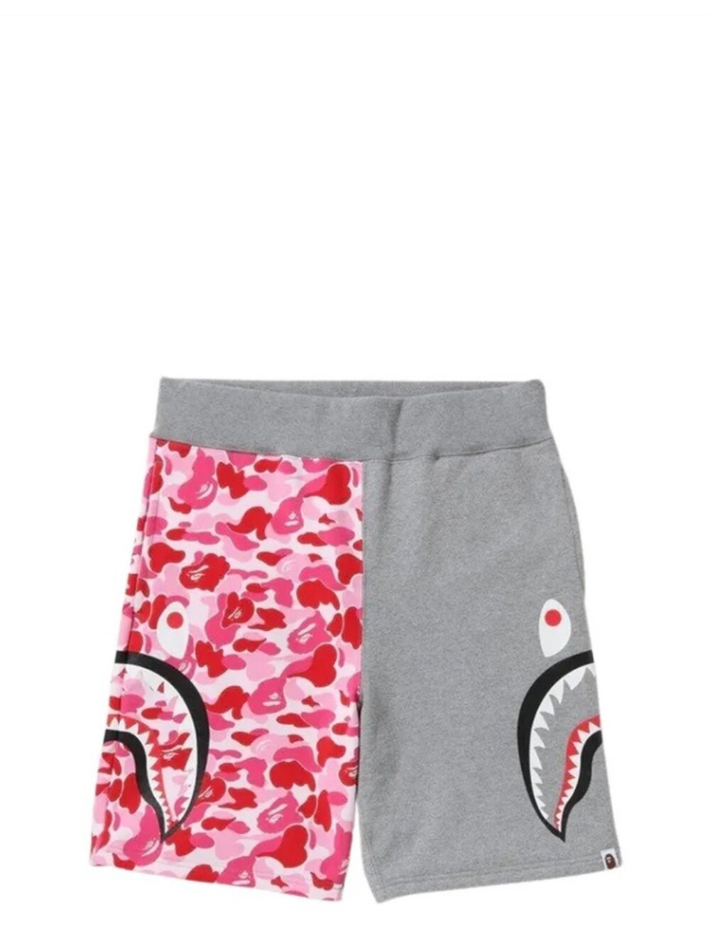 A BATHING APE, BAPE CAMO SIDE Pink Shark Shorts SZ SML